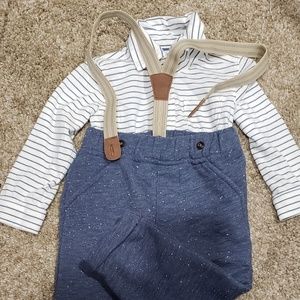 Boys dress up set with suspenders
